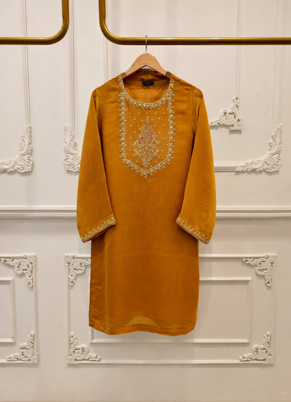 3 Piece - Pure Embroidered Cotton Net Suit S112309