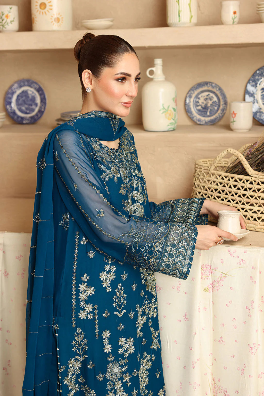 Embroidered Chiffon Ready-to-Wear Suit- BB-202