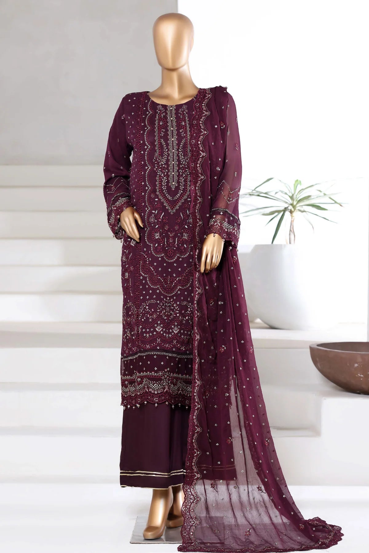 Sadabahar Afsanay Embroidered Chiffon Stitched - Luxe Chiffon Vol 14