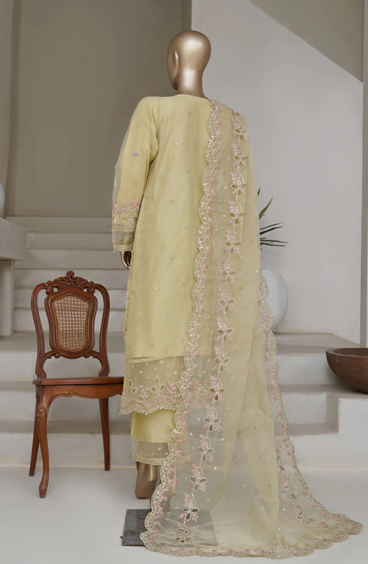 Sadabahar Mahpara Embroidered Organza Stitched - Luxe Organza Vol 17