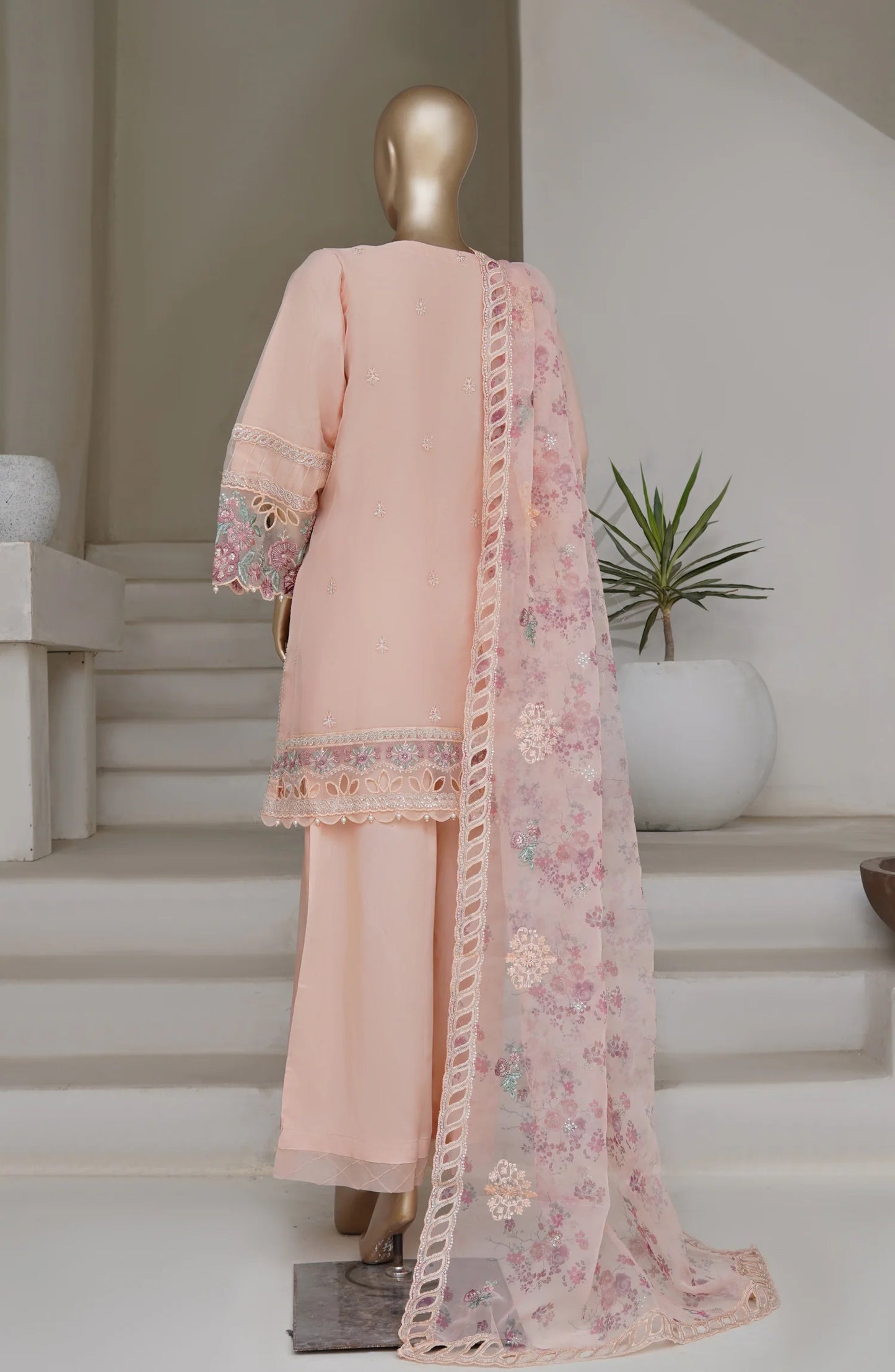 Sadabahar Mahpara Embroidered Organza Stitched - Luxe Organza Vol 17