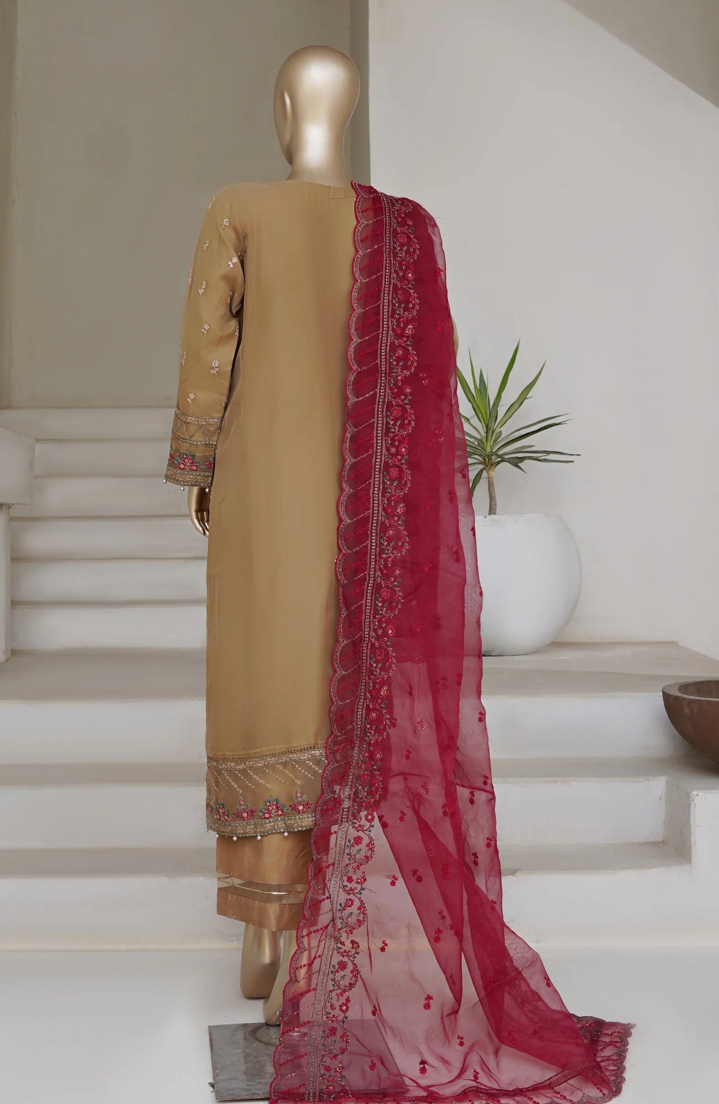Sadabahar Mahpara Embroidered Organza Stitched - Luxe Organza Vol 17