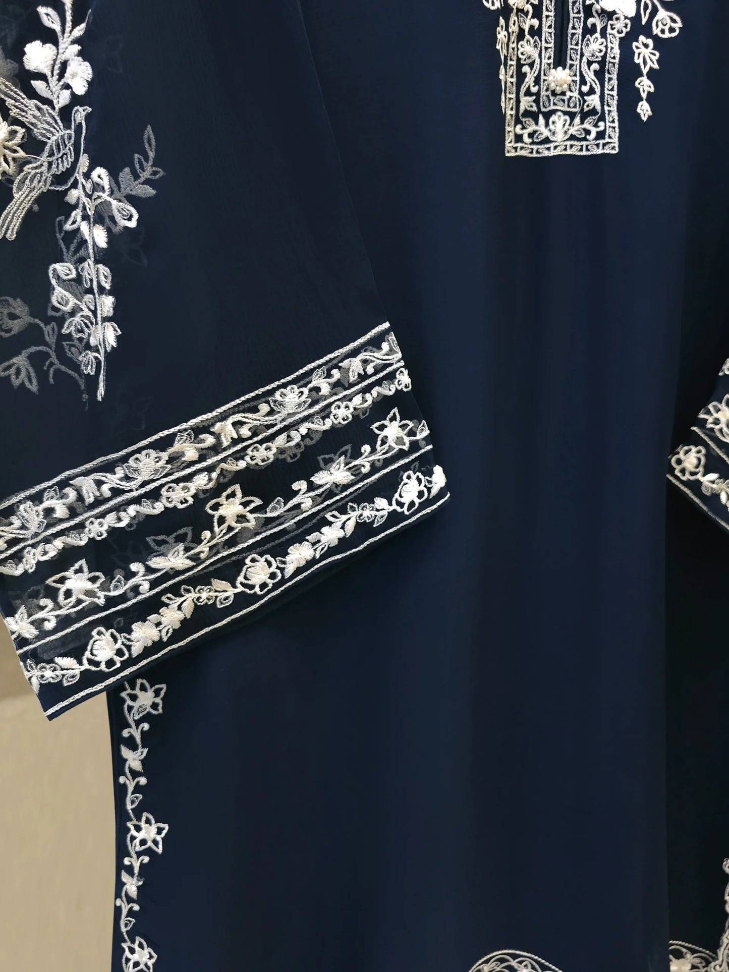 3 Piece - Bamber Chiffon Embroidered Suit S112254