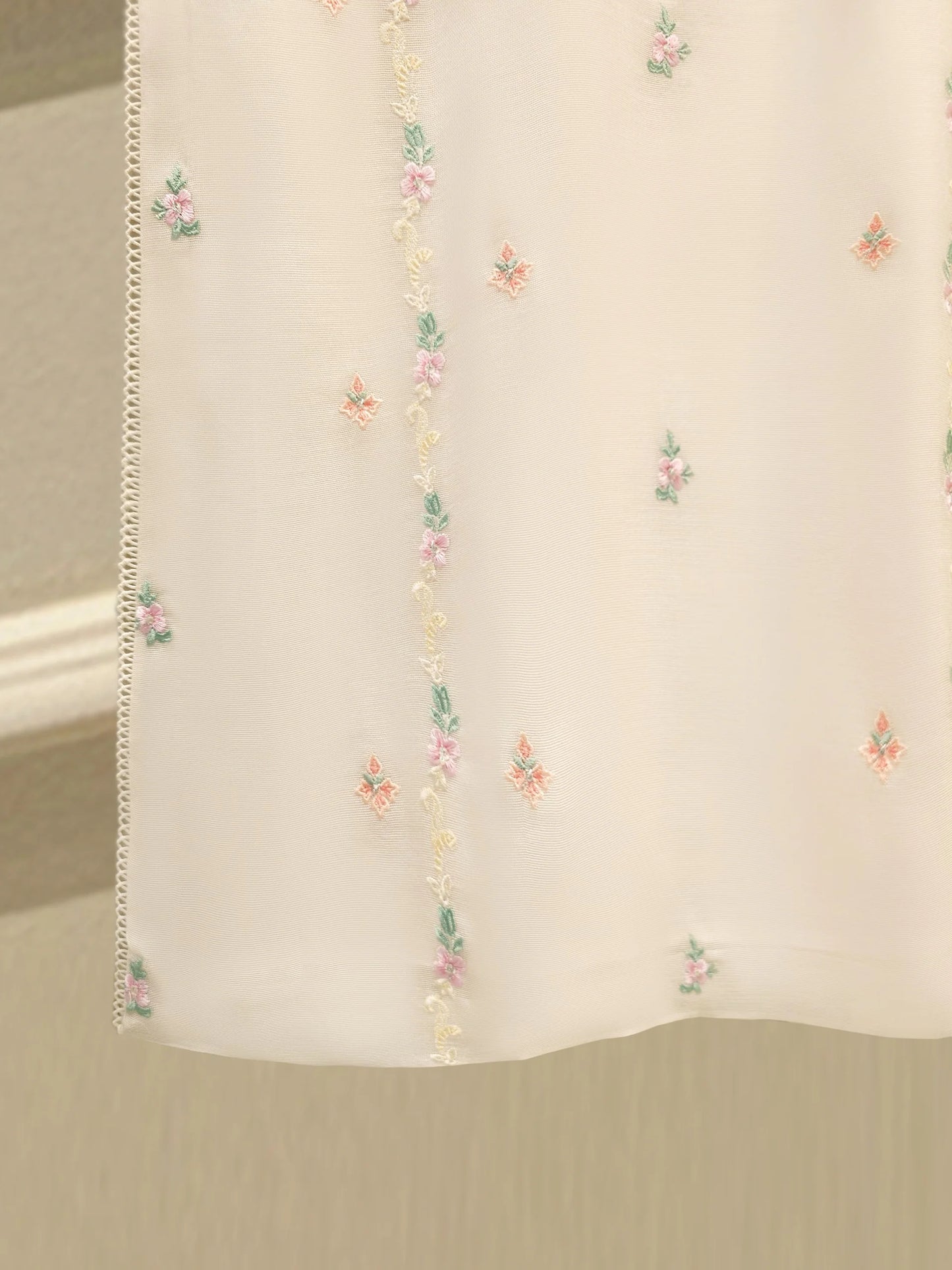 2 Piece - Pure Embroidered Cotton Net Suit S112173