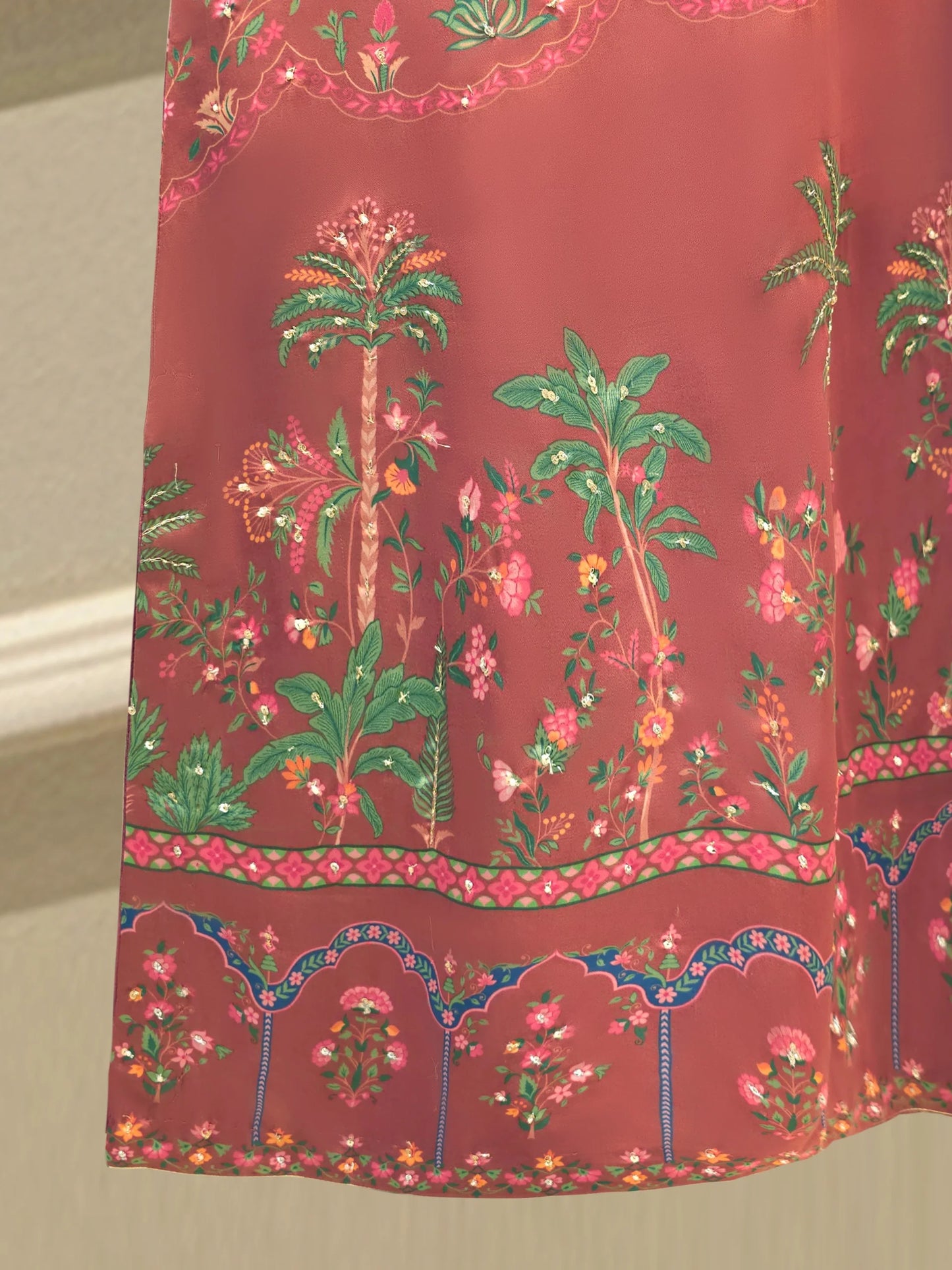 2 Piece - Pure Embroidered Charmeuse Silk Suit S112143