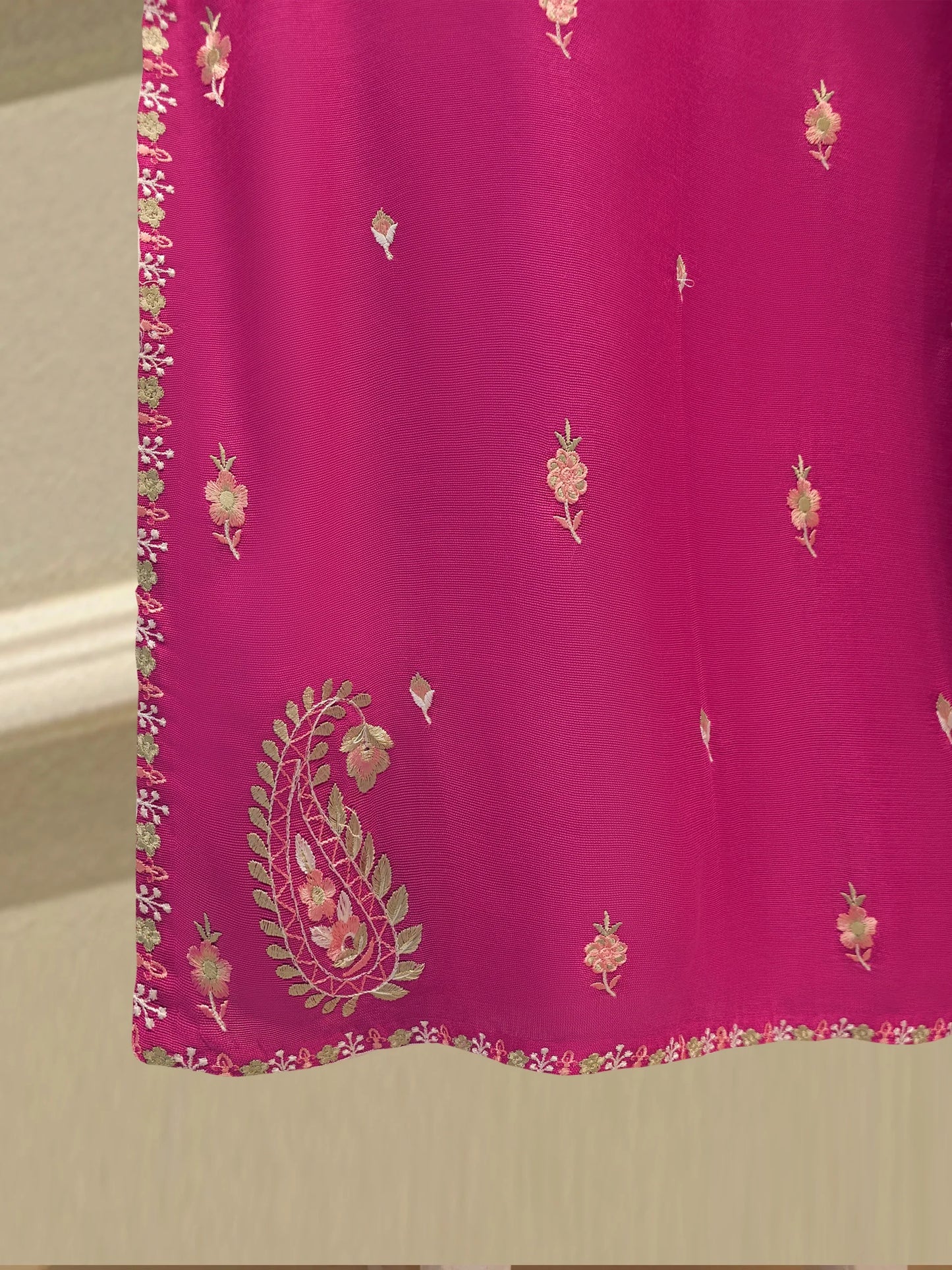 3 Piece - Pure Embroidered Cotton Net Suit S112196