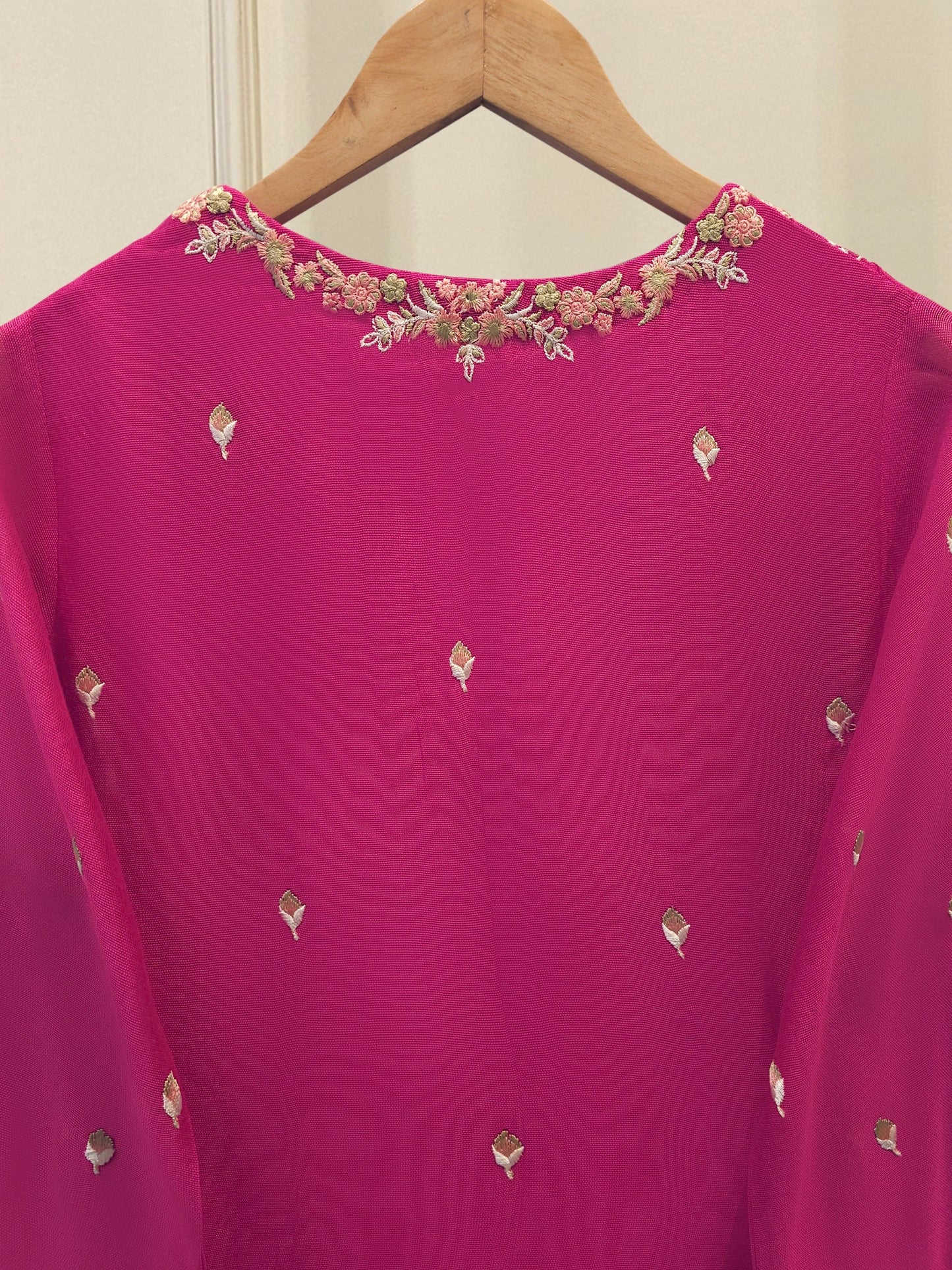 3 Piece - Pure Embroidered Cotton Net Suit S112196