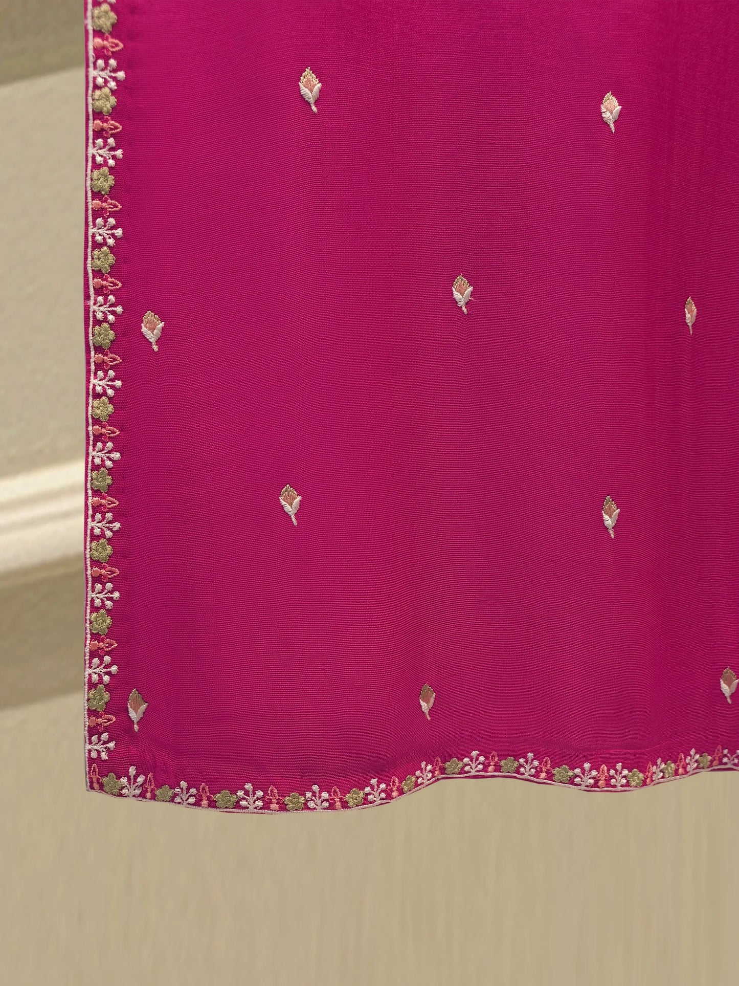 3 Piece - Pure Embroidered Cotton Net Suit S112196