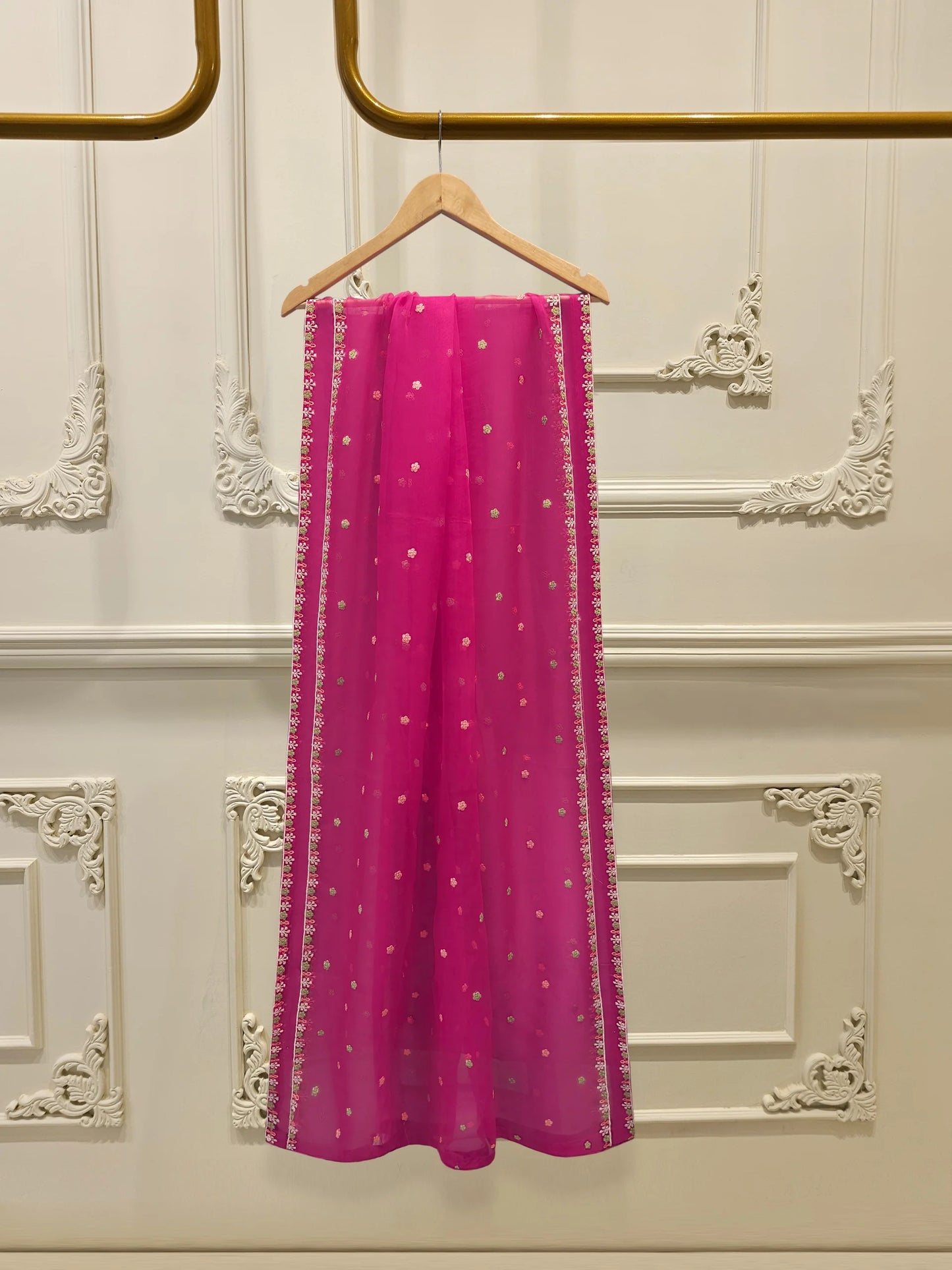 3 Piece - Pure Embroidered Cotton Net Suit S112196