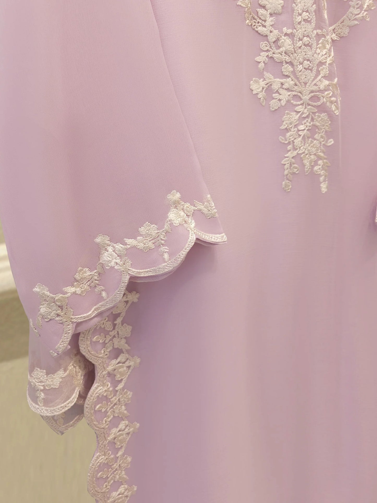 3 Piece - Pure Chiffon Embroidered Suit S112195