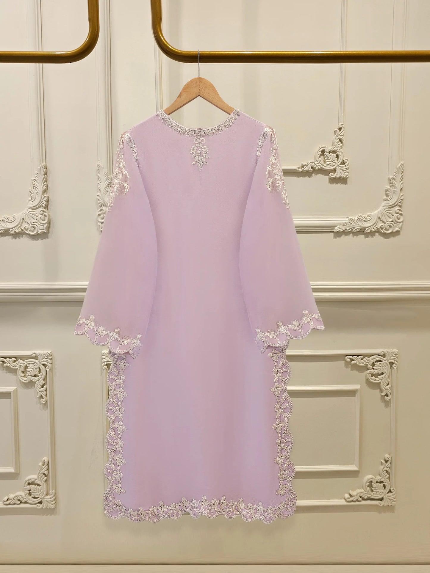 3 Piece - Pure Chiffon Embroidered Suit S112195