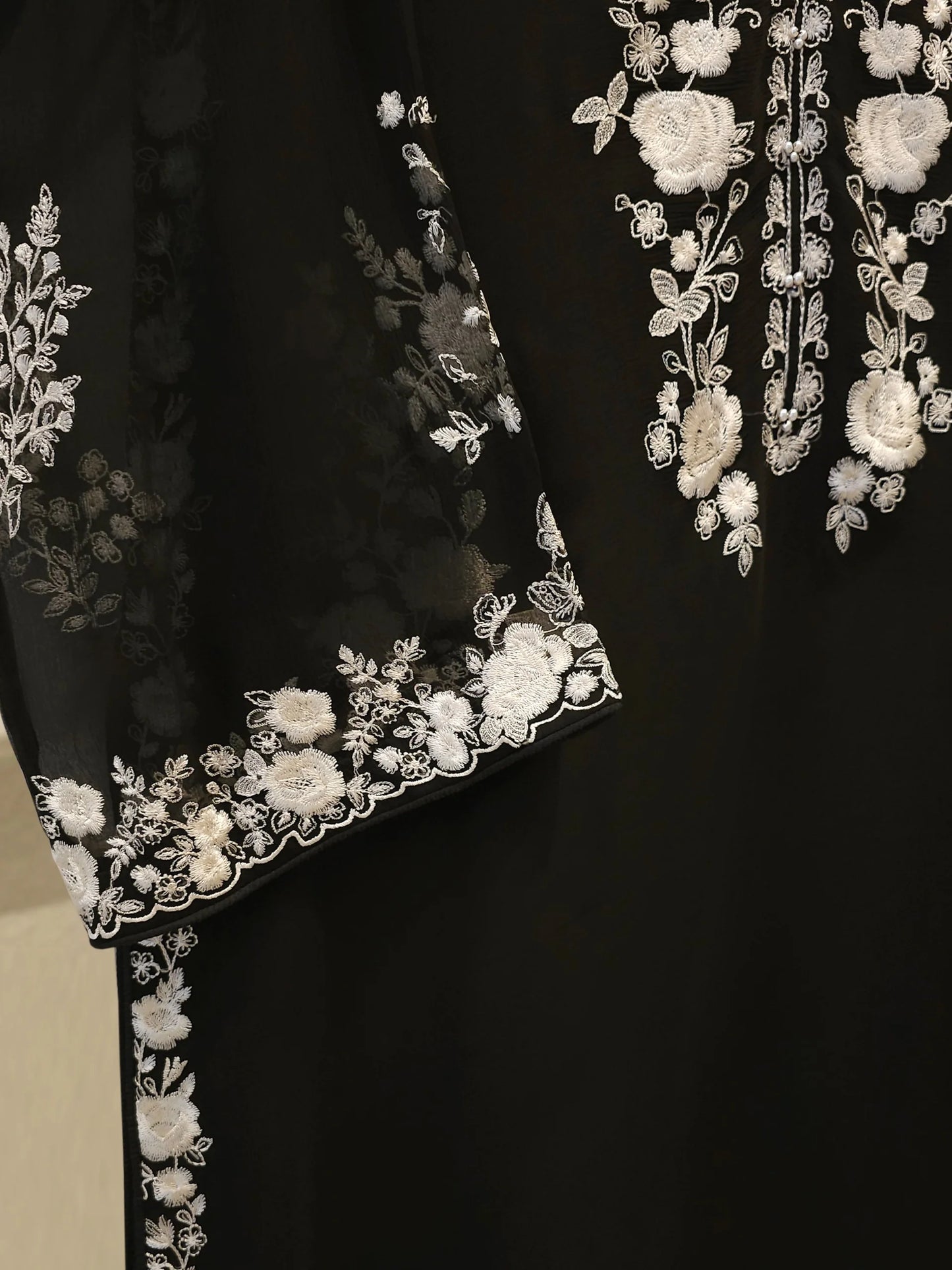3 Piece - Pure Chiffon Embroidered Suit S112225