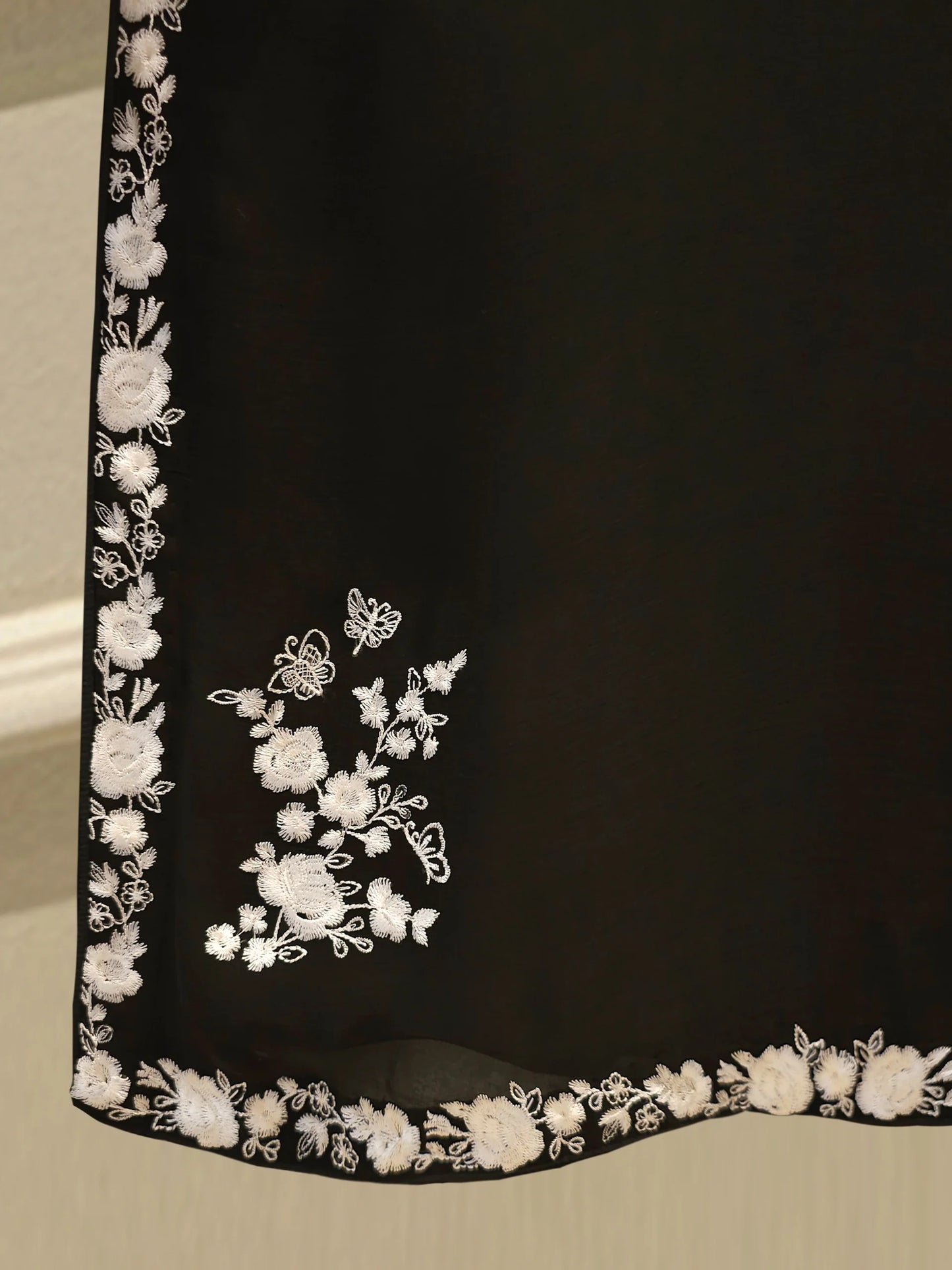 3 Piece - Pure Chiffon Embroidered Suit S112225