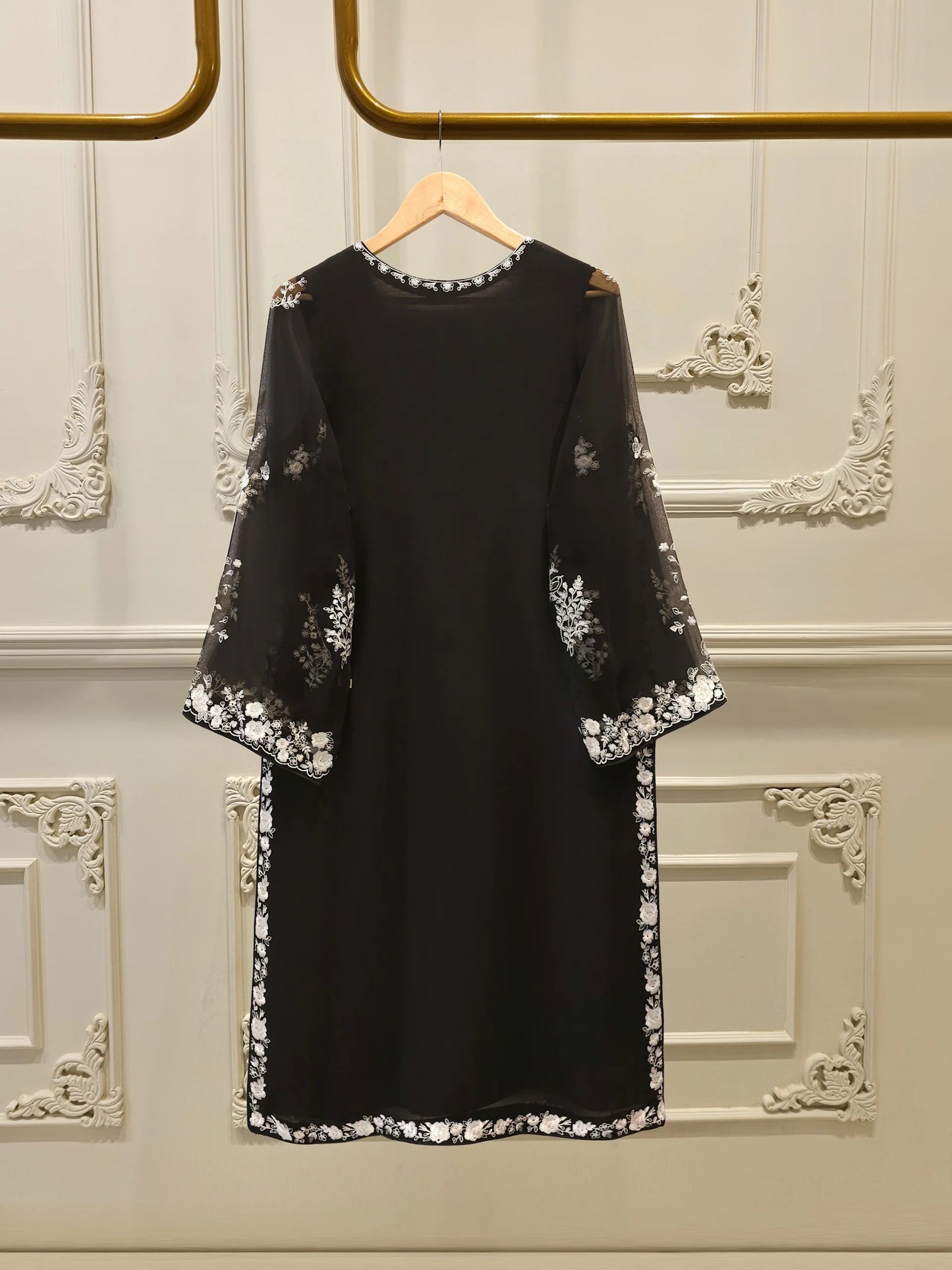 3 Piece - Pure Chiffon Embroidered Suit S112225