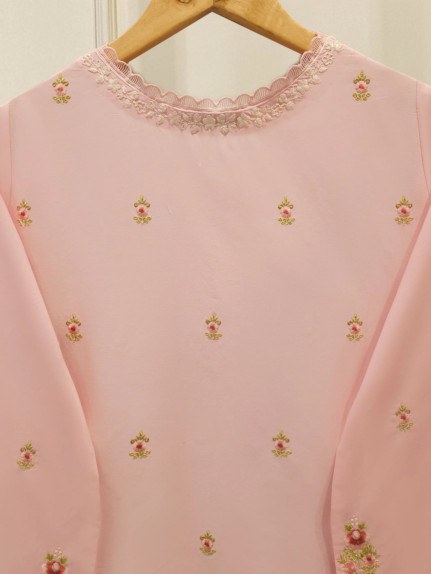 2 Piece - Embroidered Cambric Suit S112473