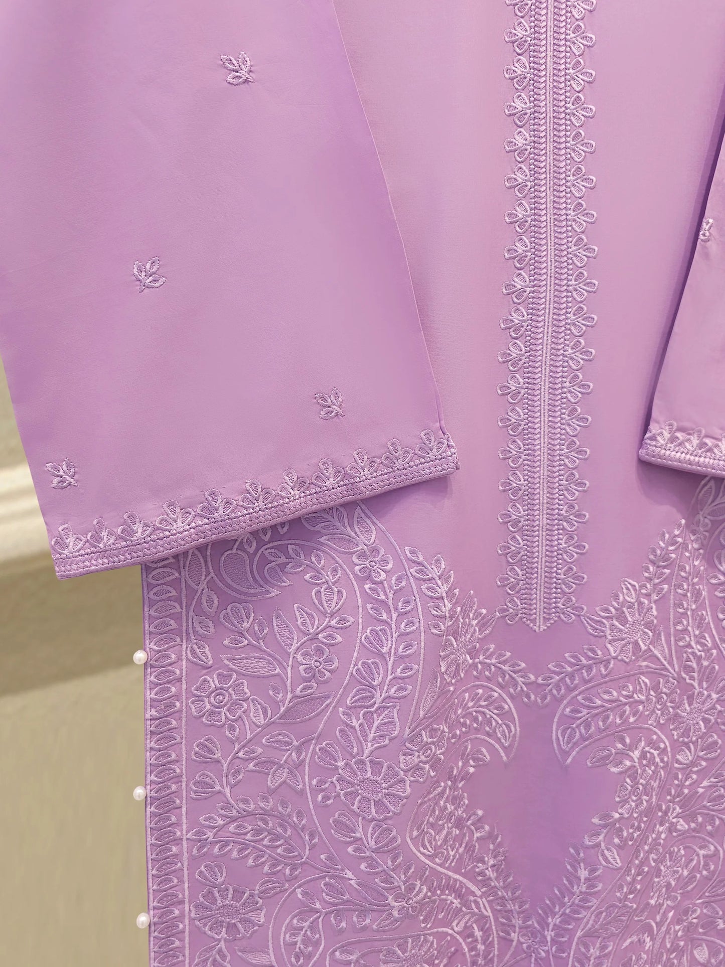 3 Piece - Embroidered Cambric Suit S112495