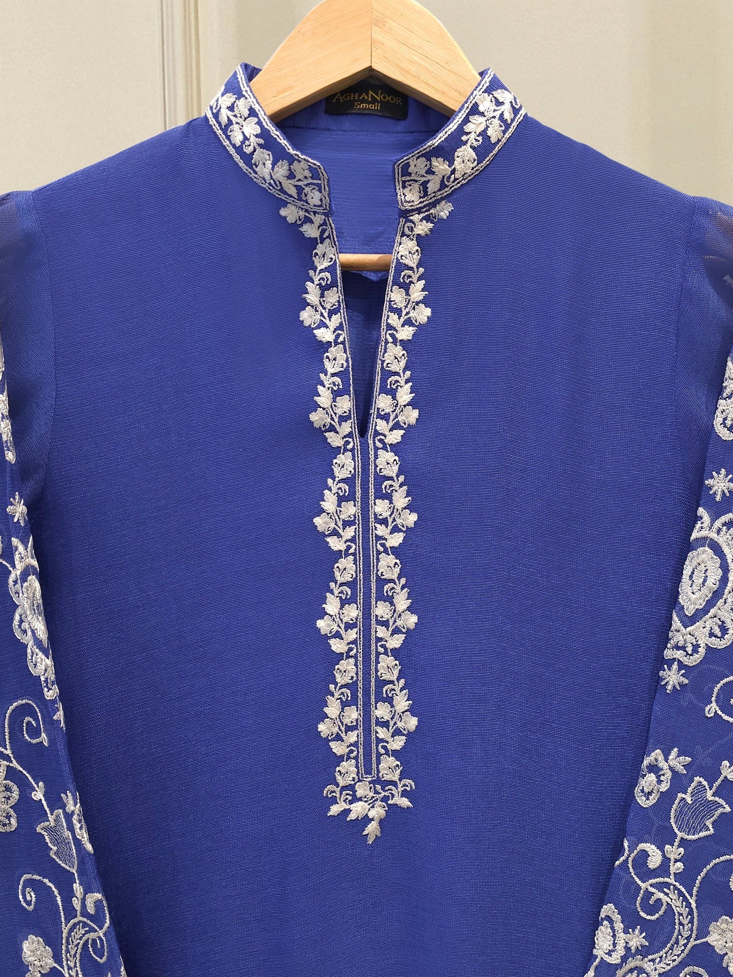 2 Piece - Pure Embroidered Cotton Net Suit S112578