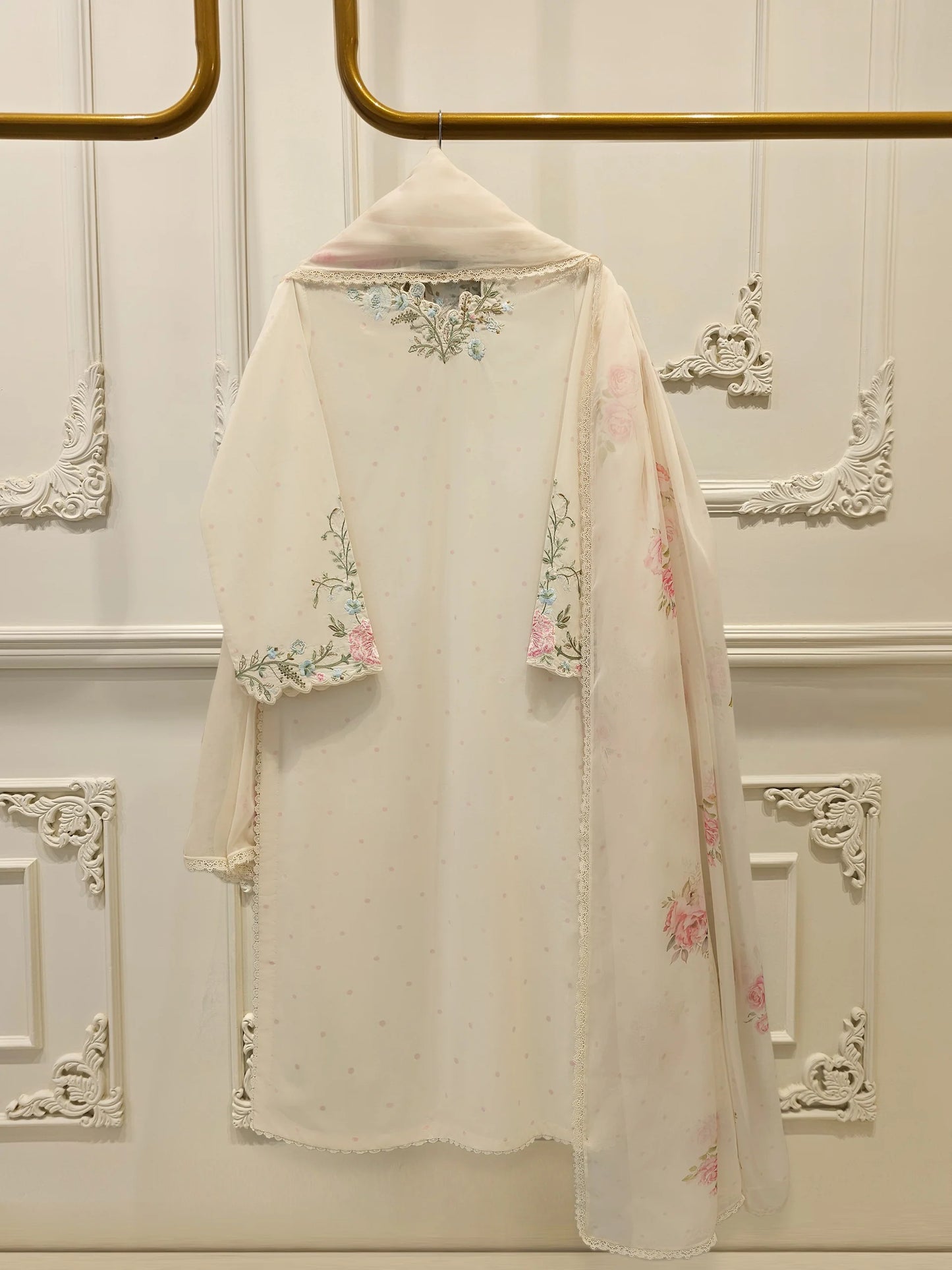 2 Piece - Digital Printed Embroidered Cambric Suit S112835