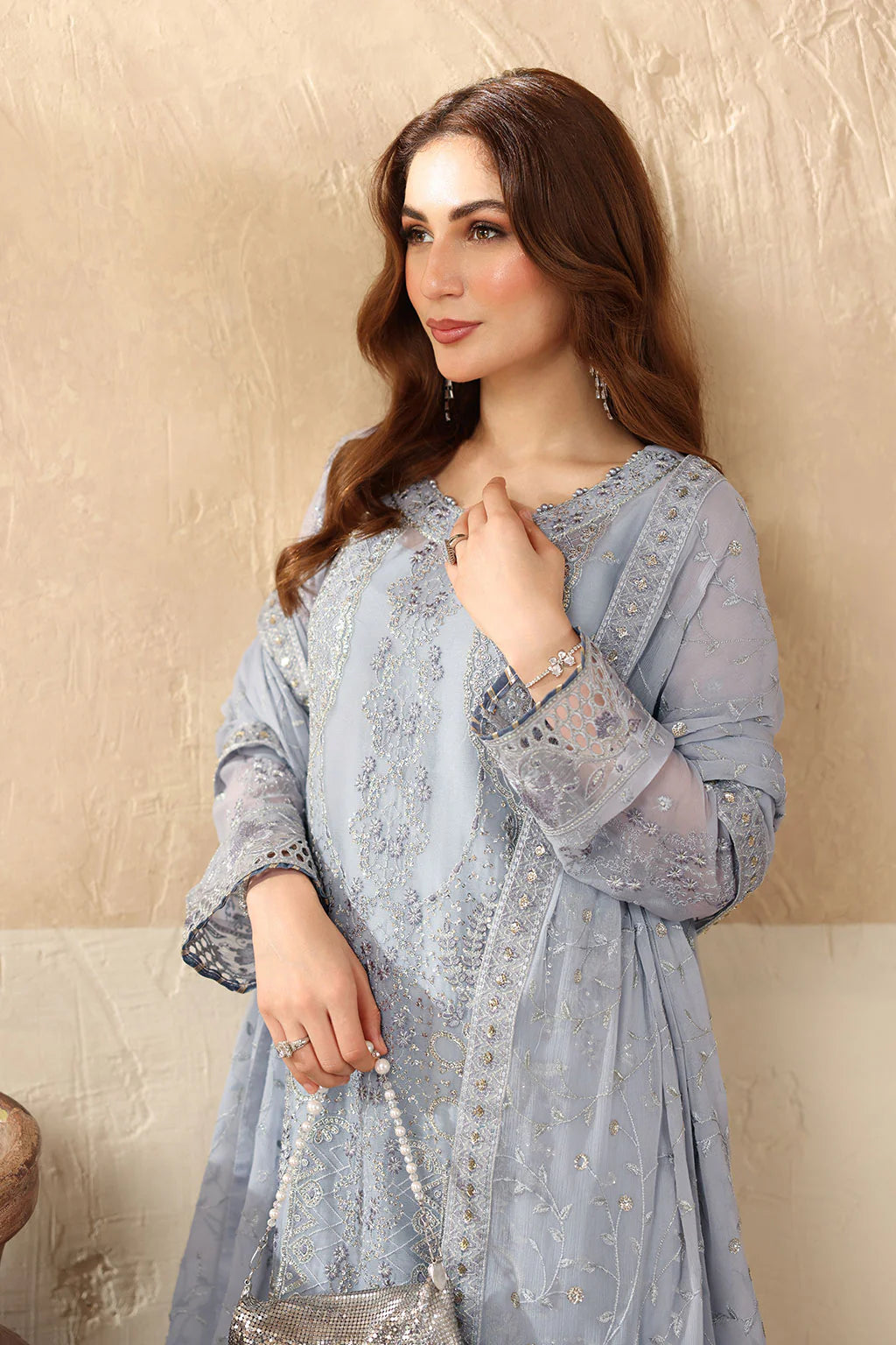 Embroidered Chiffon Ready-to-Wear Suit- BB-208