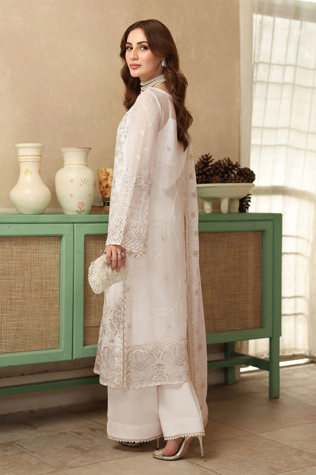 Embroidered Chiffon Ready-to-Wear Suit- BB-203