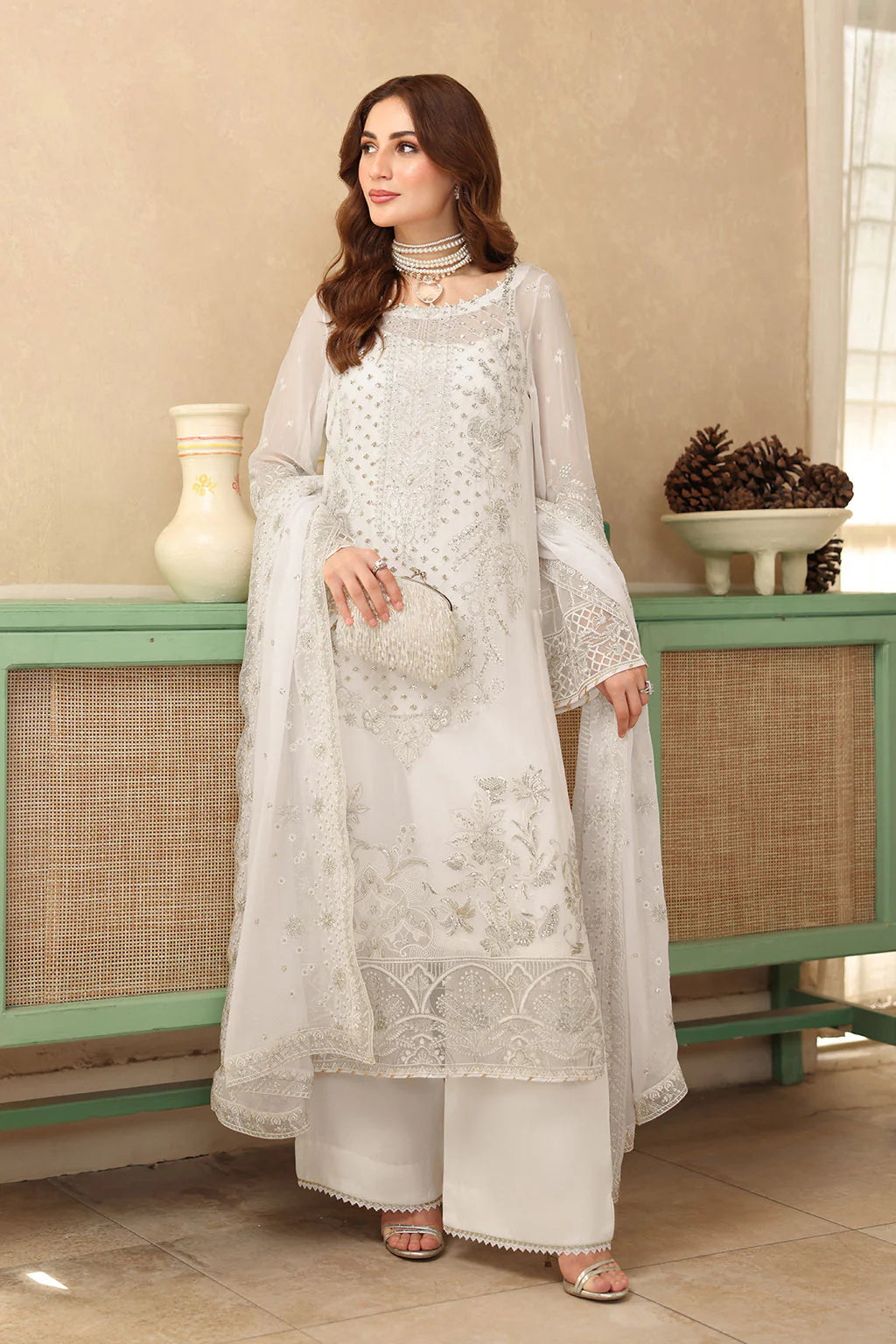 Embroidered Chiffon Ready-to-Wear Suit- BB-203