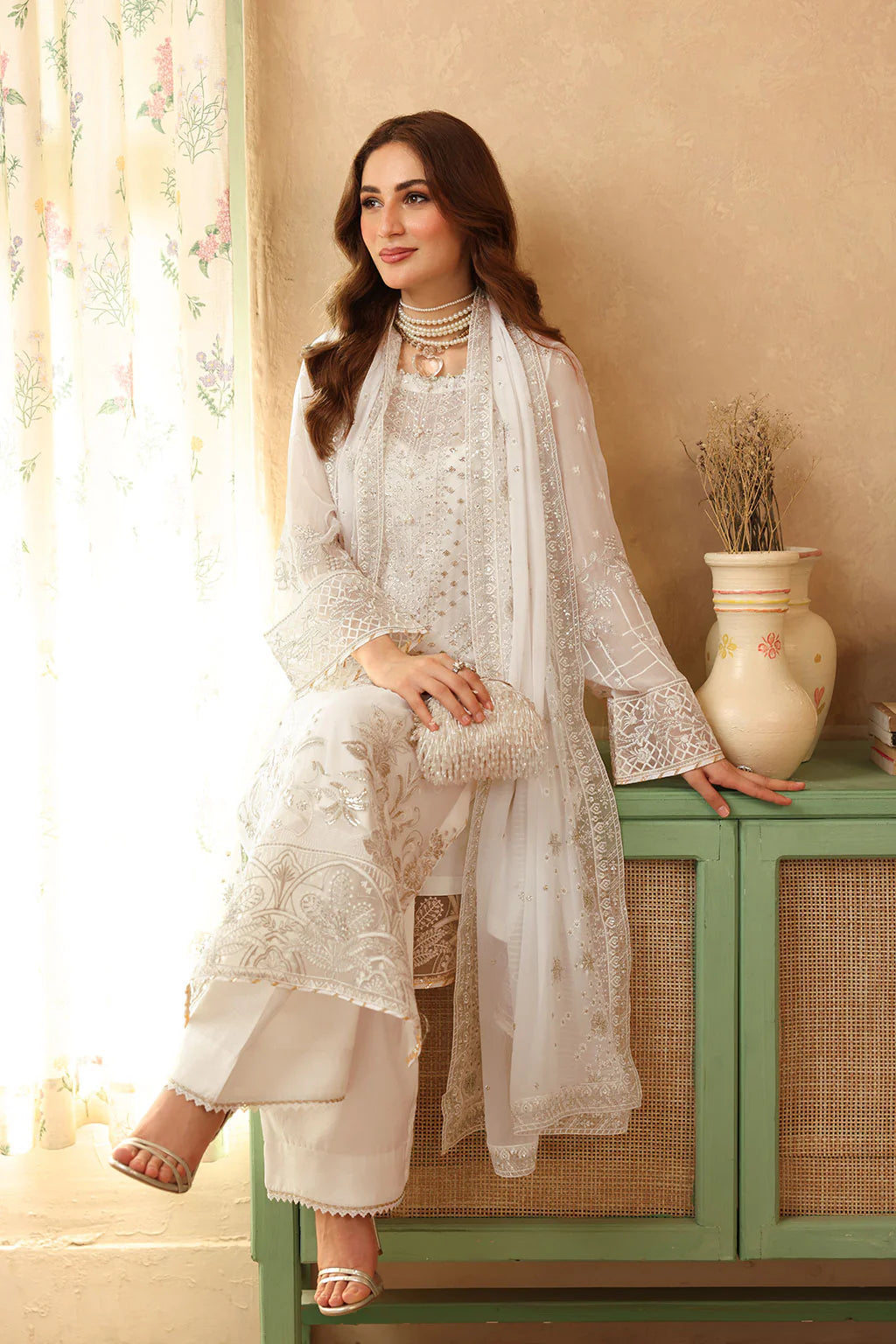 Embroidered Chiffon Ready-to-Wear Suit- BB-203