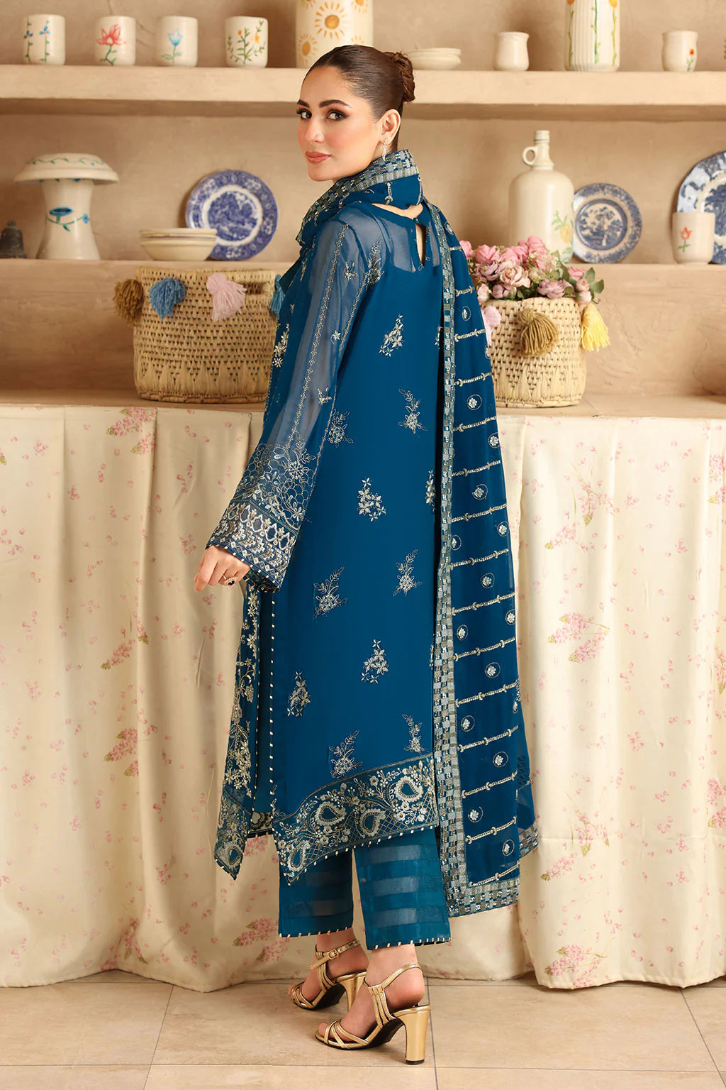 Embroidered Chiffon Ready-to-Wear Suit- BB-202