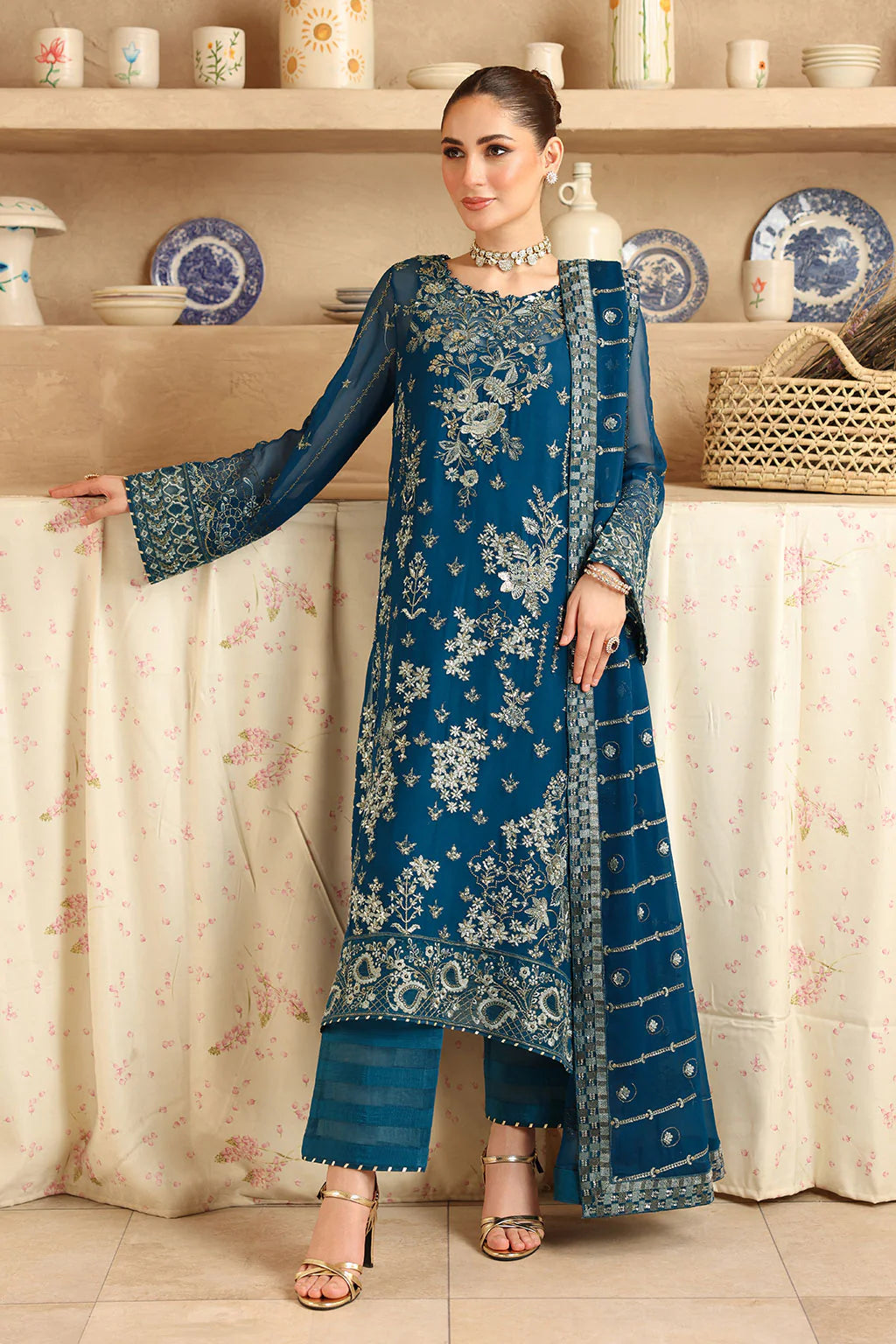 Embroidered Chiffon Ready-to-Wear Suit- BB-202