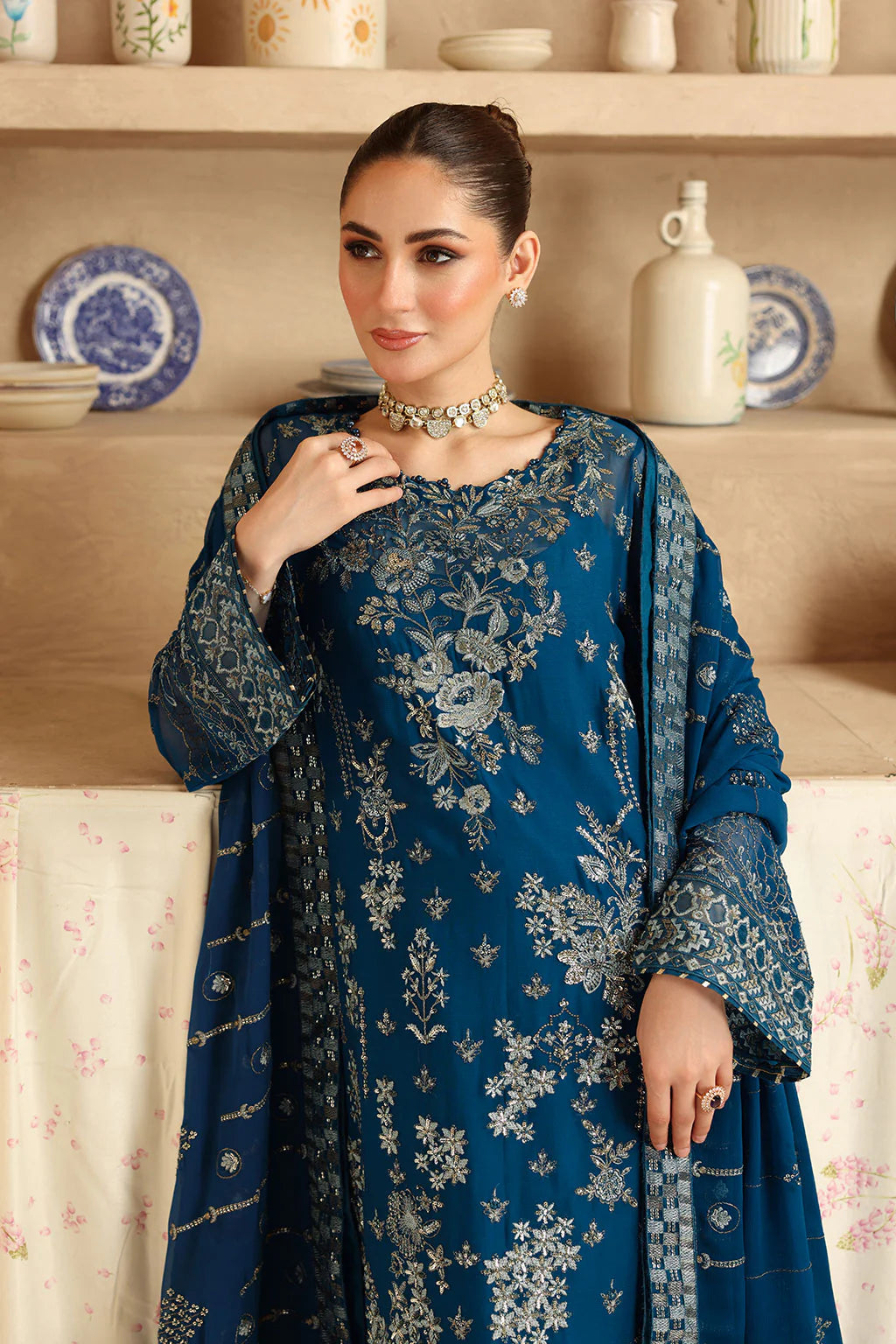 Embroidered Chiffon Ready-to-Wear Suit- BB-202
