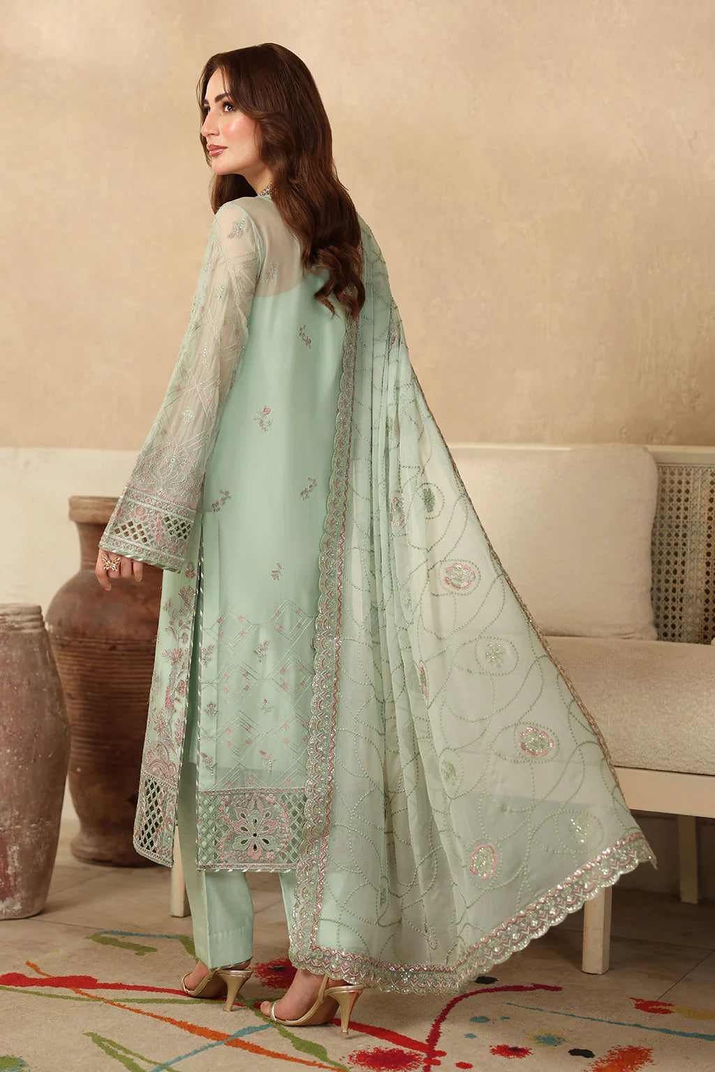 Embroidered Chiffon Ready-to-Wear Suit- BB-205