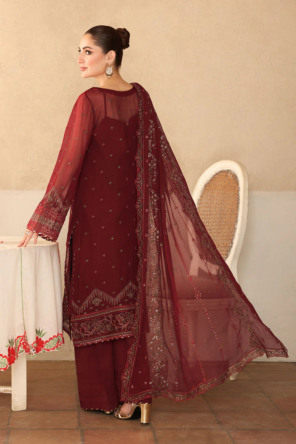 Embroidered Chiffon Ready-to-Wear Suit- BB-204