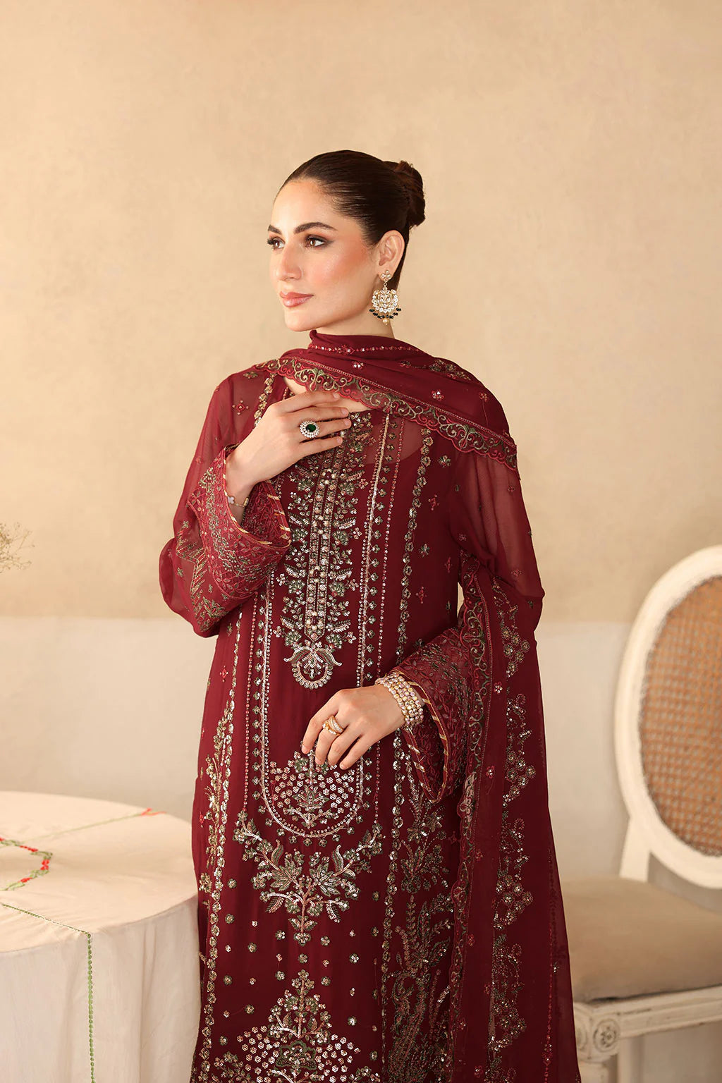 Embroidered Chiffon Ready-to-Wear Suit- BB-204