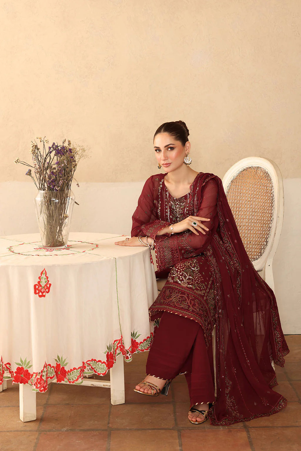 Embroidered Chiffon Ready-to-Wear Suit- BB-204
