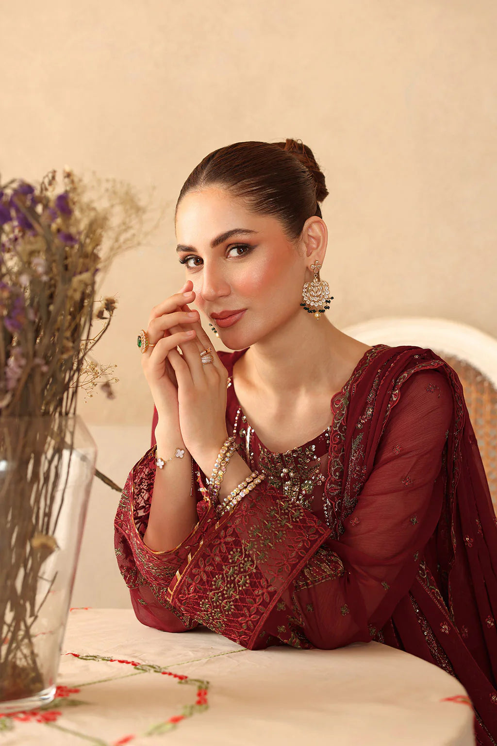 Embroidered Chiffon Ready-to-Wear Suit- BB-204