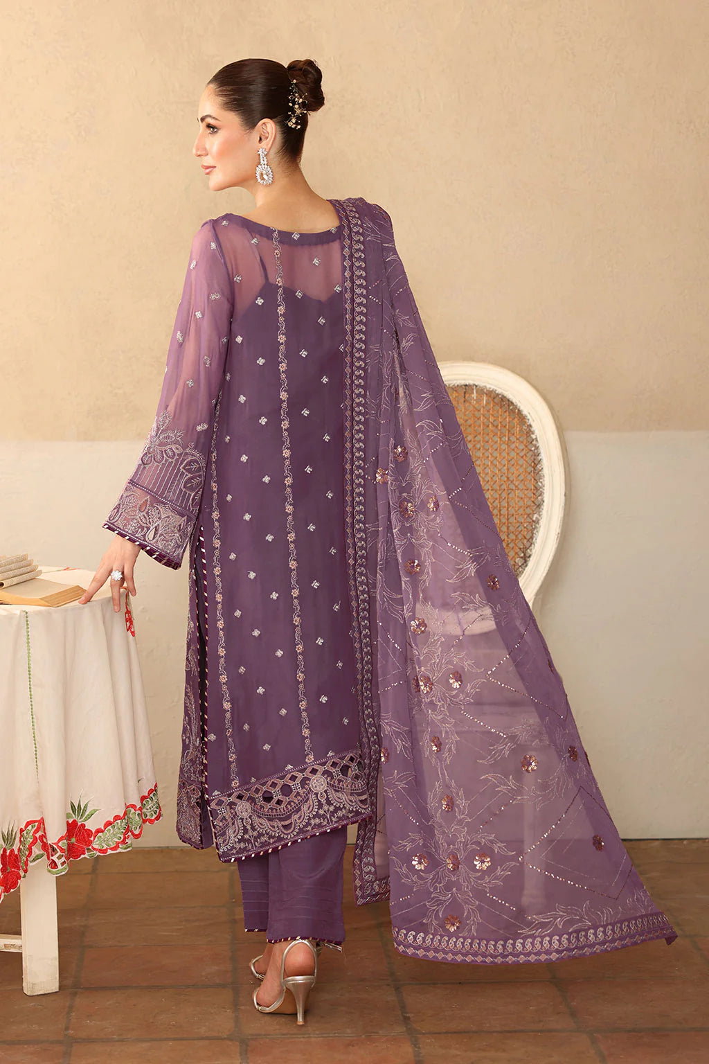 Embroidered Chiffon Ready-to-Wear Suit- BB-207