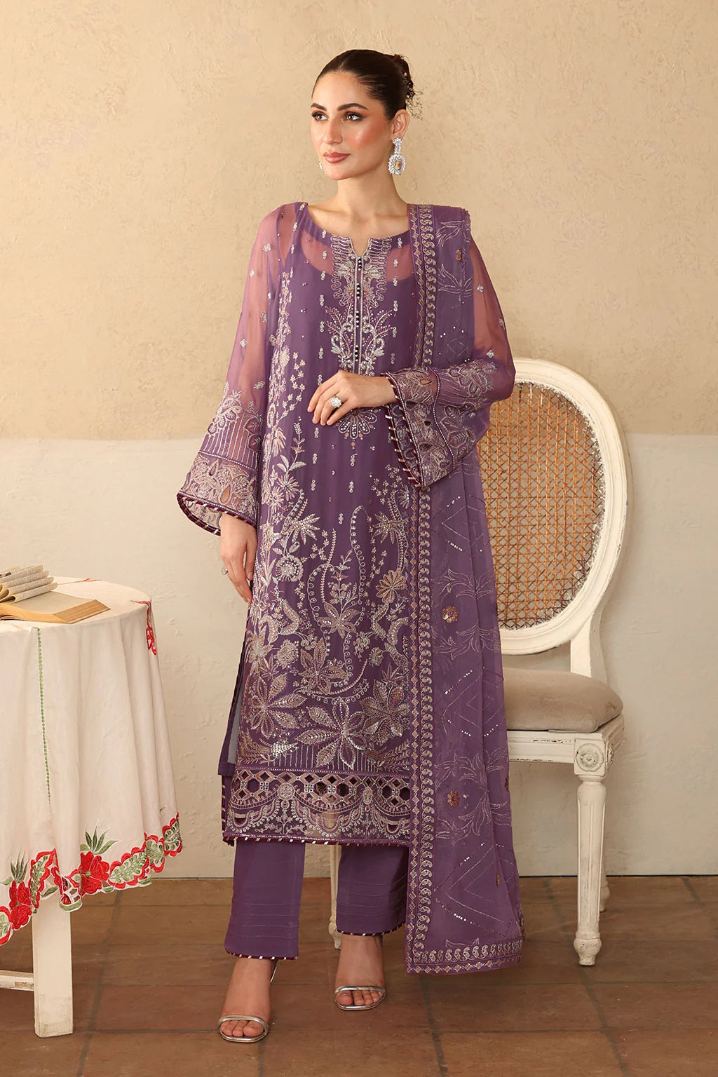Embroidered Chiffon Ready-to-Wear Suit- BB-207