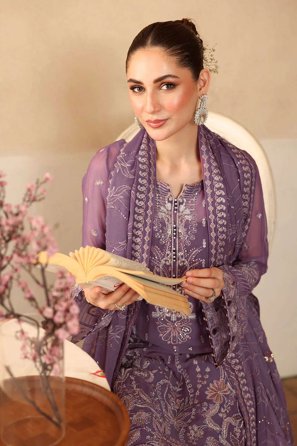 Embroidered Chiffon Ready-to-Wear Suit- BB-207