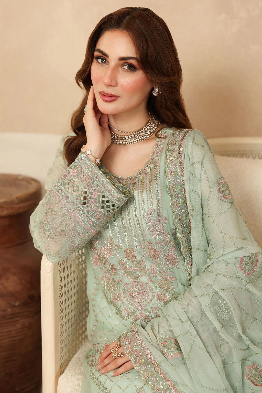 Embroidered Chiffon Ready-to-Wear Suit- BB-205