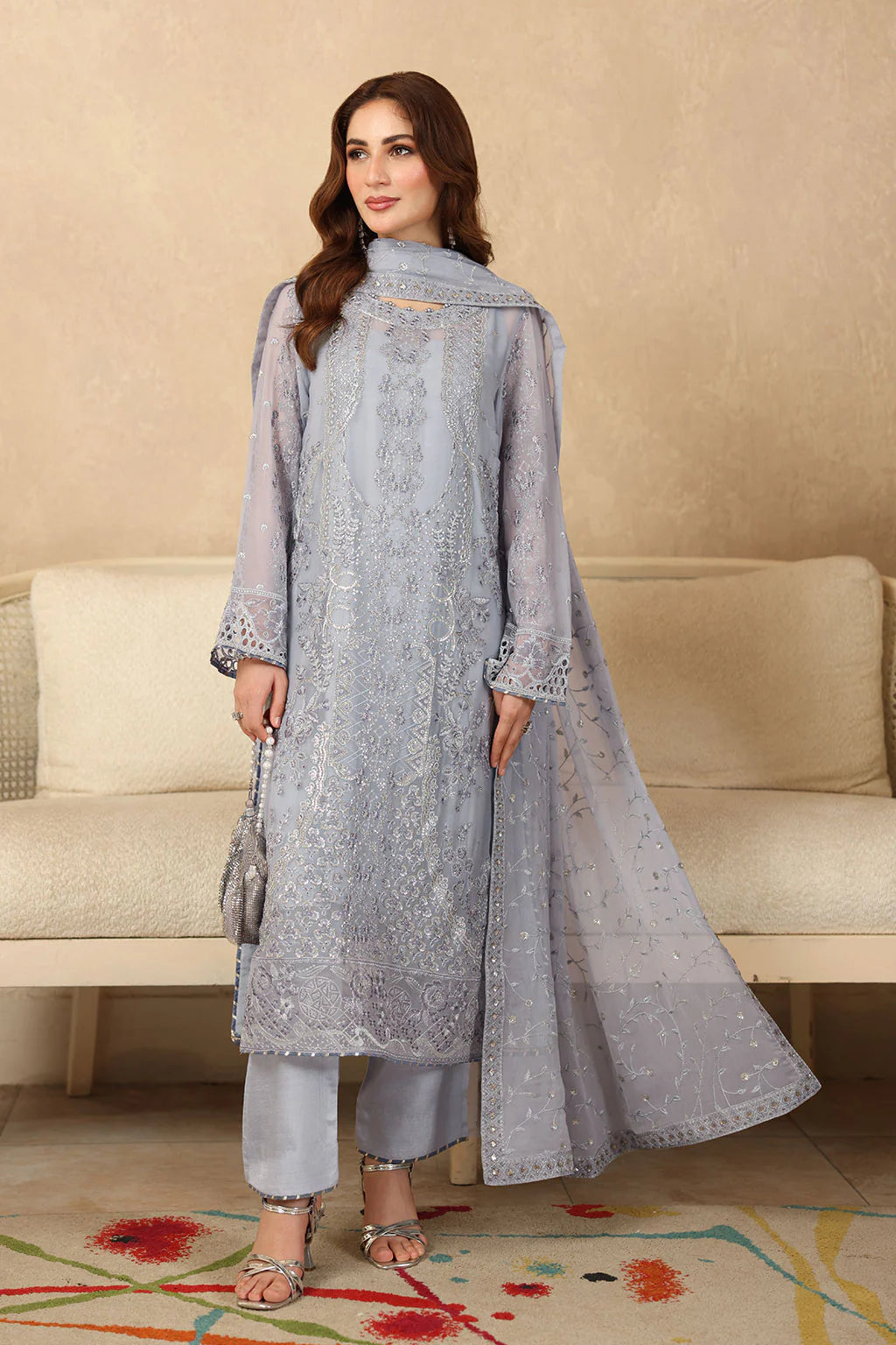 Embroidered Chiffon Ready-to-Wear Suit- BB-208