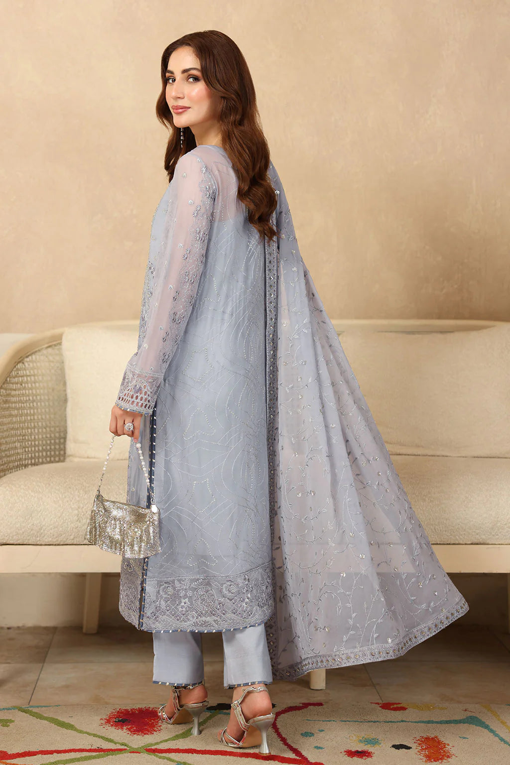 Embroidered Chiffon Ready-to-Wear Suit- BB-208