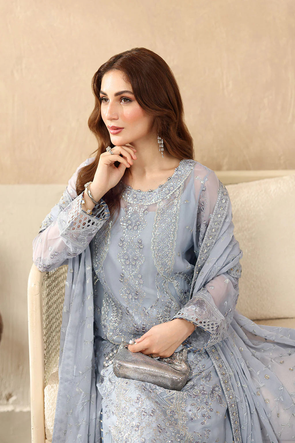Embroidered Chiffon Ready-to-Wear Suit- BB-208